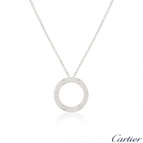 Cartier White Gold Diamond Love Necklace B7014900 Cartier White Gold Diamond Love Necklace B7014900